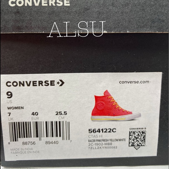 Converse Ctas Canvas High Top Racer Pink W - Picture 8 of 8